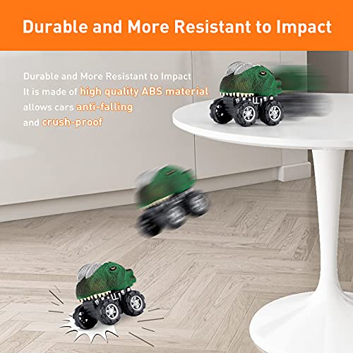 Dinosaur Toys for 3 Year Old Boys, Pull Back Car Dinosaur Toys for Kids, Dinosaur Car Toys Dino Pull Back Vehicle, Christmas Birthday Party Gift for 4 5 6 7 Years Old Boys Girls(16 Cards Included)