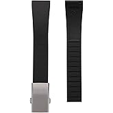 Fluororubber Watch Strap - Fast Release Cut-to-Size 19mm 20mm 21mm 22mm Watch Band with Buckle Soft Universal Waterproof Replacement Band Strap for Men Women