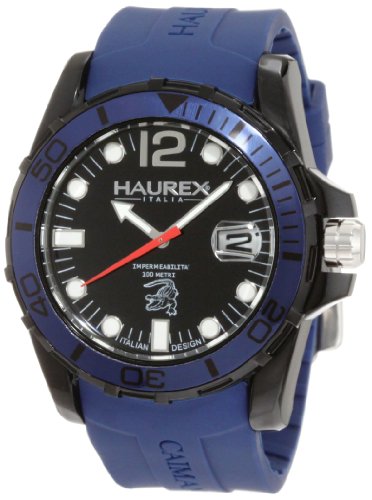 Haurex Italy Men's N1354UNB Caimano Luminous Blue Rubber Watch