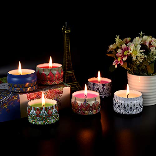 image for Angium Scented Candles Gift Set (Lavender, Rose,Peppermint,Grapefruit,