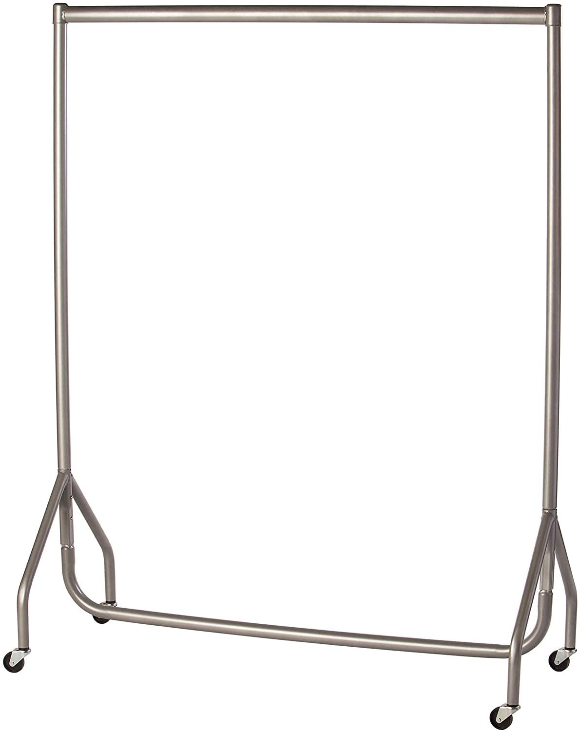The Shopfitting Shop HEAVY DUTY SILVER GREY Clothes Rail 4ft Long x 5ft High Garment Storage Rack 32mm Steel Tube