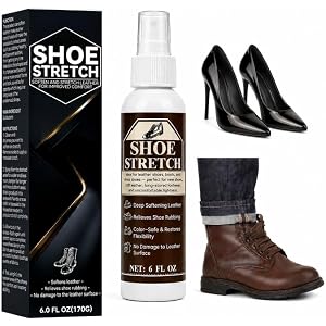 AstraVox Shoe Stretch Spray, Leather Softener & Widener for Men and Women | 6 fl oz, for Tight Shoes, Boots, Heels & Calf Are