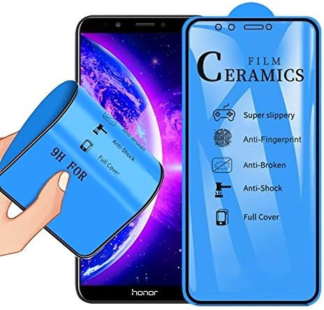 Zhouzl Mobile Phone Tempered Glass Film 2.5D Full Glue Full Cover Ceramics Film for Huawei Honor 7C Tempered Glass Film