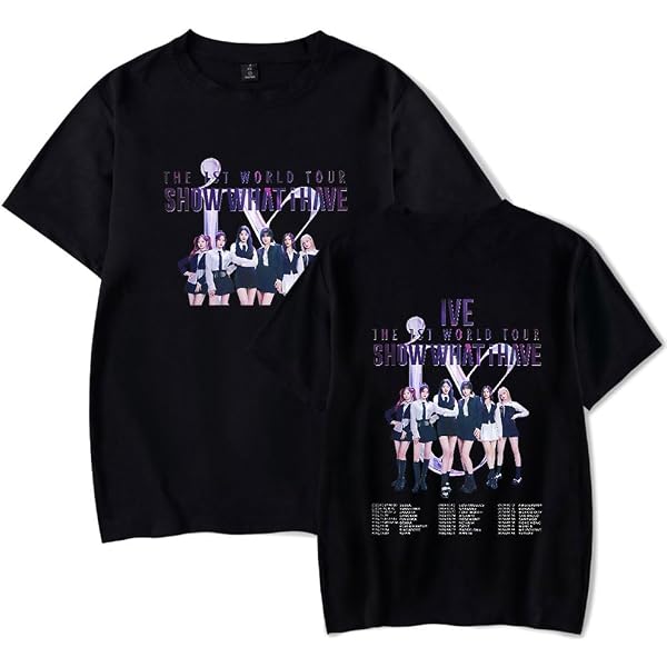 WBLXYMDP IVE The 1ST World Tour Merch T-Shirt Summer Men/Women
