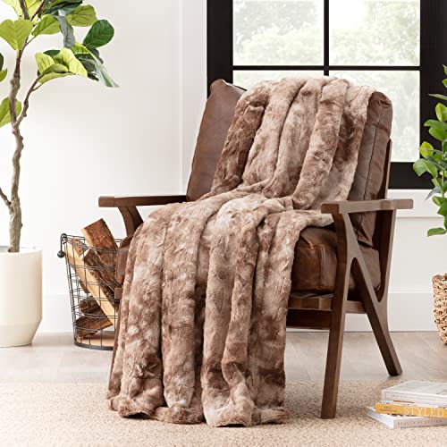 Chanasya Super Soft Fuzzy Faux Fur Queen Bed Blankets Fluffy Plush