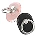 Phone Ring Stand Holder [2 Pack] - OMOTON Universal Cell Phone Grip Kickstand with 360 Degree Rotation Ring for and Almost All Phones/Cases - Black/Rose Gold