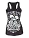 Pink Queen Hot Women Skeleton Printed Sleeveless T Shirt Vest Tank Tops (Kiss)
