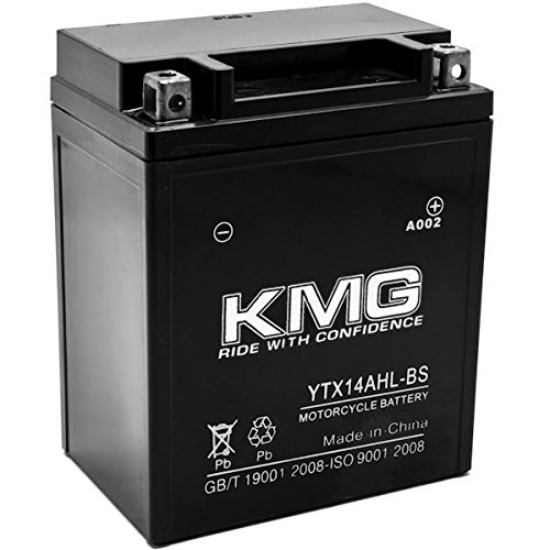 KMG YTX14AHL-BS Battery For Kawasaki 900 Z1 Series 1973-1975 Sealed Maintenance Free 12V Battery High Performance SMF OEM Replacement Powersport Motorcycle ATV Snowmobile Watercraft
