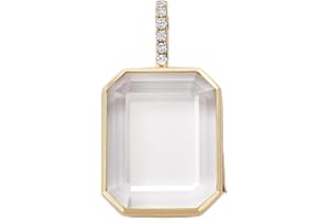 werdecade Women Locket Necklace Titanium steel Round 18K Gold Photo Lockets that Hold Picture Living Floating Memory Glass Lo