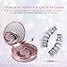 RIOFLY Magnetic Eyelashes with Magnetic Eyeliner - 2 Pairs Reusable False Eyelashes Waterproof Magnetic Eyeliner with Tweezers Kit, Nature Look