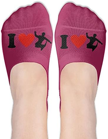 I Love Snowboard Women's Thin Casual No Show Socks Non Slip Flat Boat Line