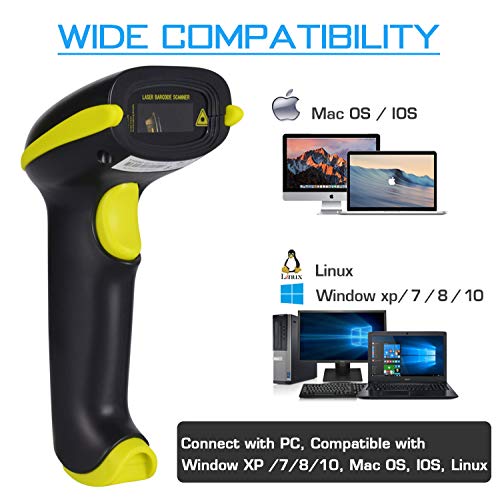 Esup Wireless Barcode Scanner 2in1 Wireless & USB 2.0 Wired Handheld