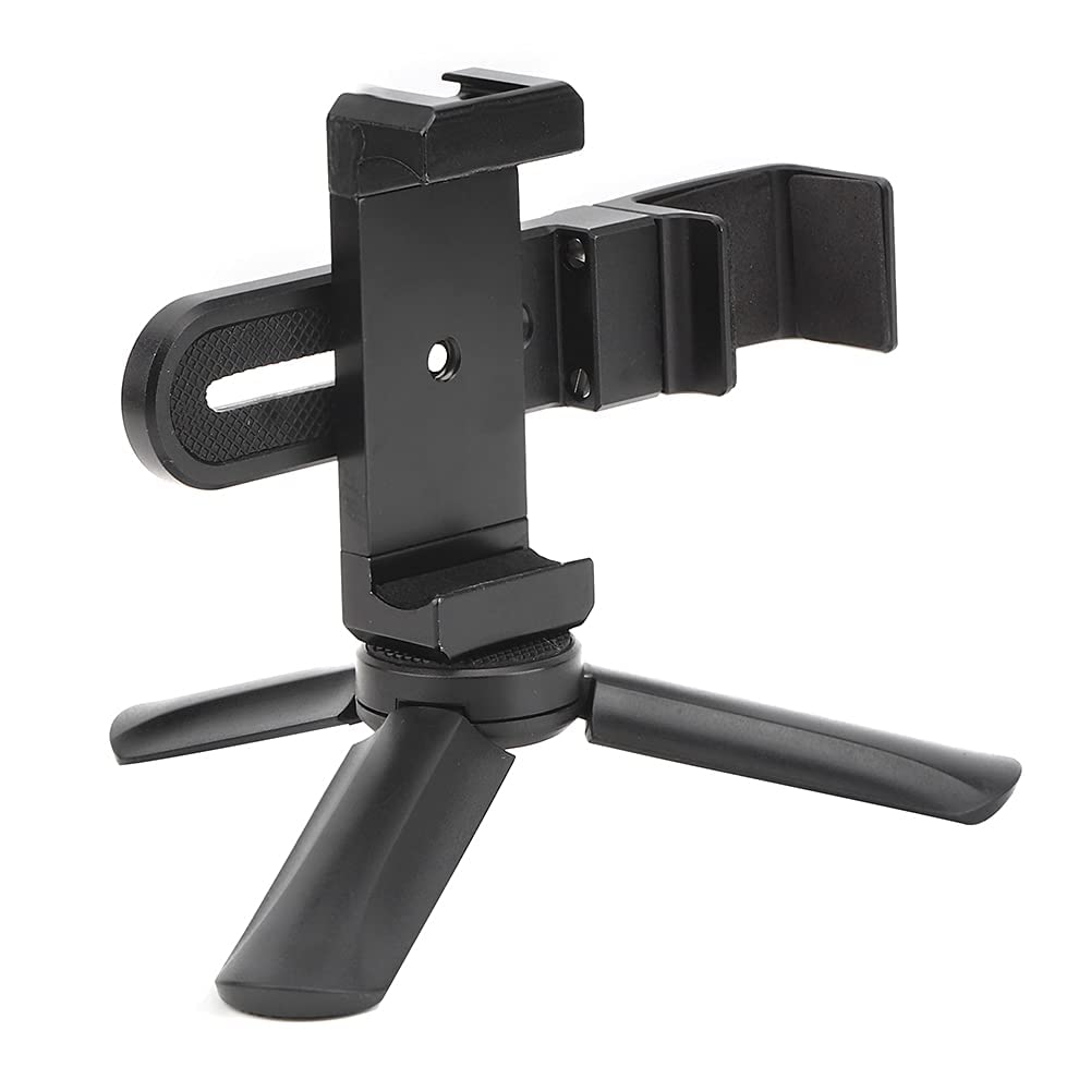 Sxhlseller Desktop Tripod Set, Aluminium Alloy Phone Bracket, Mini Tripod Phone Clip Set, Mini Tripod Set for Mobile Phones, Tablets