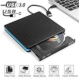 External DVD Drive,ACEPC Optical Drive with USB 3.0 & USB C for Desktop PC Laptop Superdrive External CD DVD+/- RW Burner Writer Optical Drive Support WIN98/XP/ WIN7/ WIN8/,WIN10/ XP/Vista/Mac 10 OS