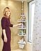 Alice Constant Tension Shower Caddy Pole, Commecial Grade Rustproof Corner Rack - Ivory