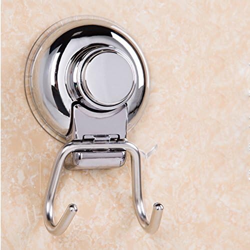 Shinena Stainless Steel Vacuum Suction Cup Hooks Holder,Suspension Sucker for Bathroom &amp; Kitchen