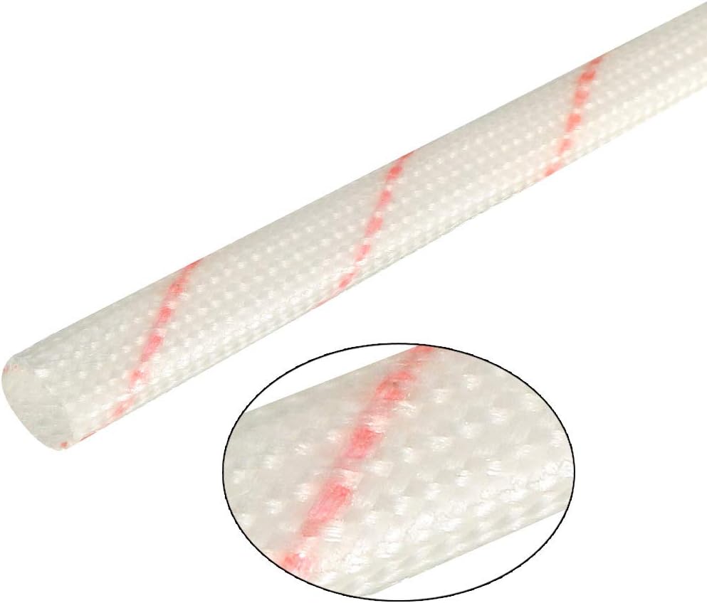 sourcing map 5pcs Fiberglass Heat Shield Sleeve 6mm(1/4-inch) ID x 2.95ft Adjustable PVC Silicone Fiberglass Sleeve Pipe - Image 4