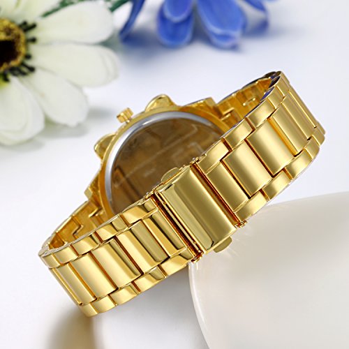 JewelryWe Reloj de cuarzo Hombre de caso Business pulsera acero inoxidable aleación Fantasía longitud 23.5 cm - Imagen 5