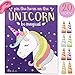 bliss & co. “Pin the Horn on the Unicorn” Party Game, Large 21 x 28 Poster, 20 Stickers, Games, Supplies, and Decorations