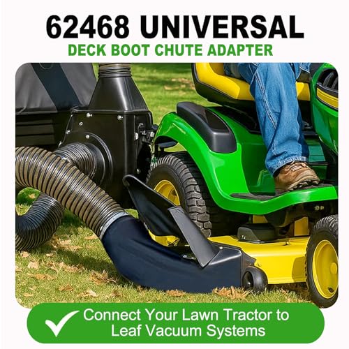 62468 Adapter Mow-N-Vac Kit Leaf Vacuum Bagger Universal Deck Boot Chute photo 9