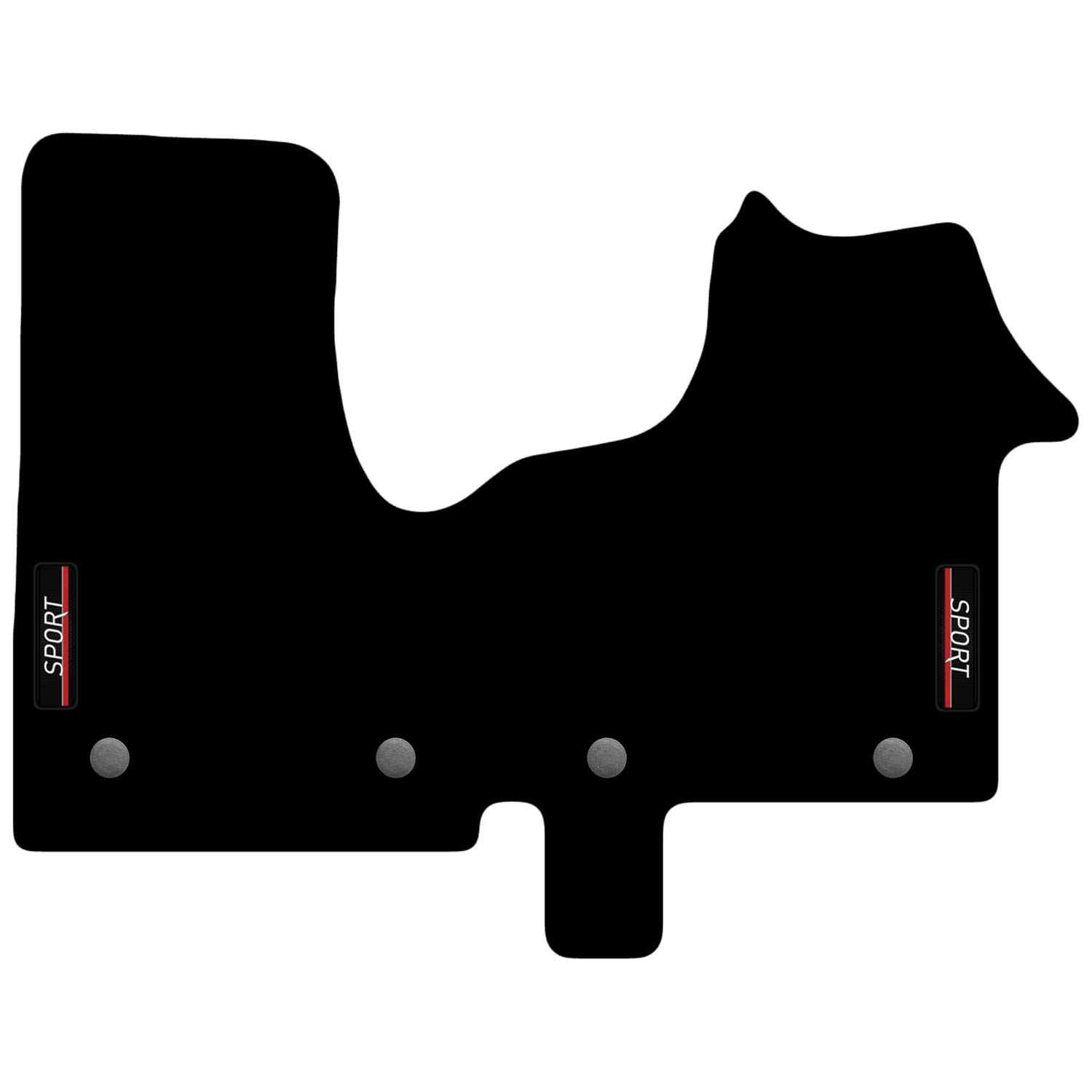 Carsio Carpet Car Mats For Vauxhall Vivaro 2014 to 2019 with Sport logo Tailored Fit Floor Mat Complete Accessory Custom Fitted - All Weather, Anti-Slip Backing & Black Trim