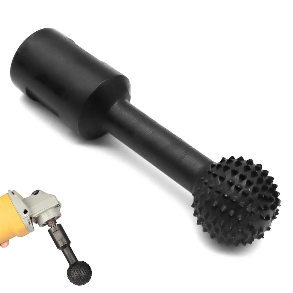 Aoyswuz 1 Pcs 25 mm Wood Shaper Ball M14 Spherical Rotary Grinding Head for 115/125 Angle Grinder Ball Cutter Wood Carving for Wood Grinding Engraving Polishing