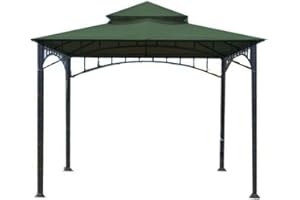 Garden Winds Replacement Canopy Top Cover for Summer Veranda Gazebo - Riplock 350 - Green
