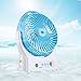 Miady 7.5-Inch Portable Fan Rechargeable Personal Desk Fan with 4000mAh Battery Capacity and LED Light