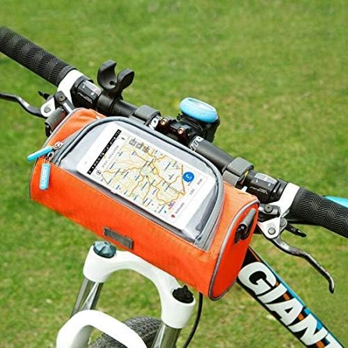 TOPHAVEN Waterproof Bicycle Bike Front Storage Bag with Touchscreen Transparent PVC Pouch Smartphone Holder Handlebar Bag with Removable Shoulder Strap (Multi Color)