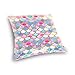 ALAZA Colorful Fish Scale Cotton Pillowcase 16 X 16 Inches Twin Sides, Rainbow Mermaid Scale Pillow Case Sham Cover Protector Decorative for Home Hotel Couch Ded