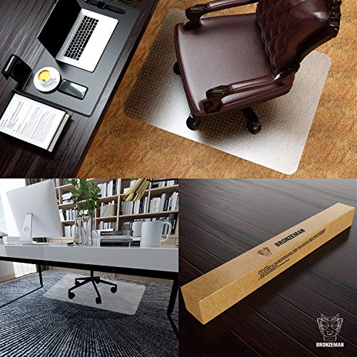 Desk Chair Mat for Carpet - Heavy Duty | Unbreakable Vinyl Floor Protector for Low-Pile Carpet,Thick 48" X 36" Rectangular Non-Slip Bottom, Home, Office, Computer
