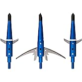 Swhacker #269 Levi Morgan Series 2-Blade Blade-Lock Broadheads, 125 Grain, 2.5" Cut, Mechanical Broadheads, Archery Hunting Broadheads, 3 Pack, Blue
