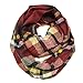 Wrapables® Plaid Print Winter Infinity Scarf and Beanie Hat Set, Red and Black