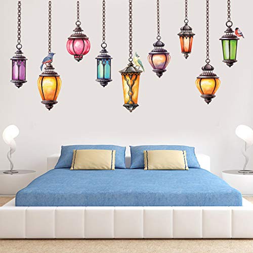 â˜€ Dergo â˜€ New DIY Removable Pendent Lamp Bedroom Living Room Wallpaper Wall Sticker