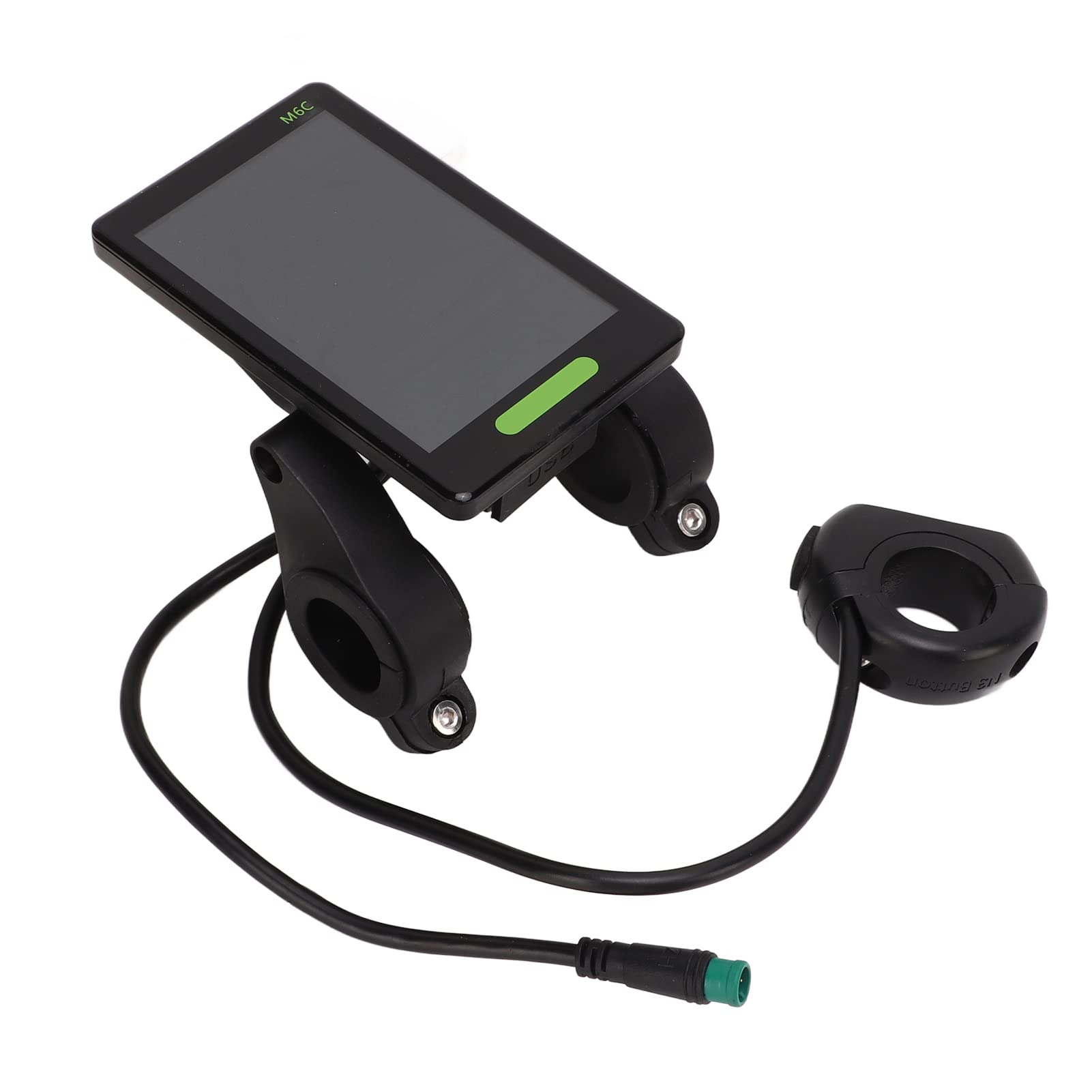 Yunir Electric Bicycle Display Meter, M6C LCD Scooter Display Large Screen Control Panel Electric Bicycle LCD Display Meter, With Waterproof Connector, for Modification