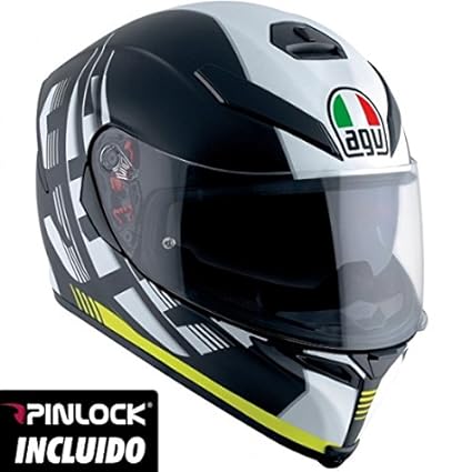 Helm AGV K-5 S Darkstorm schwarz matt/gelb L Schwarz
