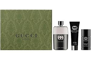 Gucci Guilty 3-Piece Set for Men, (3.0 Oz Eau De Toilette Spray + 2.5 Oz Deodorant + 1.6 Oz Shower Gel)