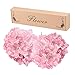 Artificial Hydrangea Flowers, Meiwo 2 Pcs Nearly Natural Fake Hydrangea Silk Flowers to Shine Your Wedding Scene Arrangement and Home Party Decor(Pink)