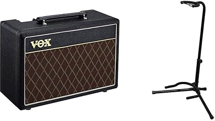 Amazon セット買い Vox コンパクト ギターアンプ Pathfinder 10 自宅練習 ファーストアンプに最適 ヘッドフォン使用可 クリーン オーバードライブ 10w キクタニ ギタースタンド ラッカー塗装対応 転倒防止用ゴム付属 Gs 101b ブラック エレキギターコンボ アンプ