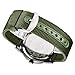 Mens Military Watch Army Field Sport Watches Quartz Analog Wrist Watches for Men with Green Nylon Band Calendar Date