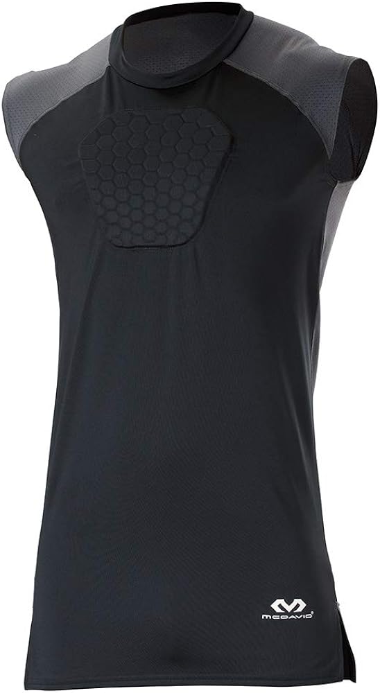 McDavid HEX Chest Protector, Heart Guard Sternum Protection Padded Shirt for Baseball, Football, Lacrosse and Goalies Youth and Adult Sizes : Sports & Outdoors