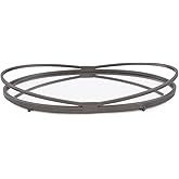 Howard Elliott Collection Oval Iron Tray with Iron Bars and Mirrored Surface, Decorative Centerpiece Tray Decor for Home, Off