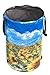 WAHSAN 32 Gallons Garden Bag-Reusable Pop-up Lawn Leaf Yard Waste Bag Sun Flower Print Canvas Container- 17.7