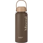 Oolab 32 oz Insulated Tumbler with Handle – Stainless Steel Travel Mug, Leakproof Vacuum Bottle for Hot and Cold Drinks, Perfect for Work, Gym, or Outdoor Use (Mineral Brown)