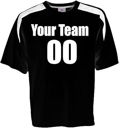 black and white soccer jersey team