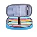 Cool Pencil Case, KinHom Portable Large Capacity Cute Watercolor Pen Bag Magic Multifunction Cosmetic Stationery Pouch Organizer for Kids in School with Love Color 1PC (Blue)