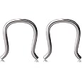 Ruifan 316L Surgical Steel U-Shaped & Staple Nose Septum Hanger Retainer Nose Ring 16g,14g,12g