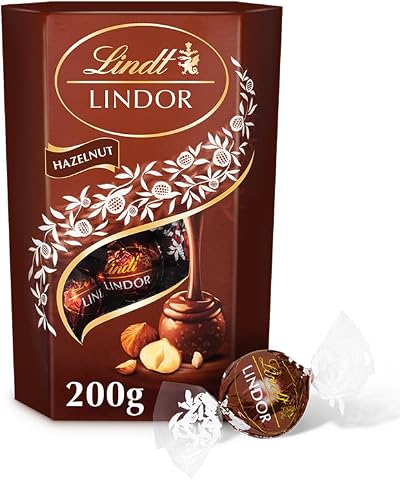 Lindt Lindor Hazelnut Chocolate Truffles Box 200 g