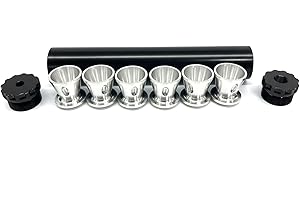 Fuel Filter, Solvent Filter Trap Black Aluminum Solvent Trap Kit, Fuel 1/2 X 28 with Multiple End Caps, Industrial Grade Auto