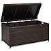 Best Choice Products 136 Gallon Large Deck Box Indoor Outdoor Storage Wicker Furniture, Organization for Patio, Living Room, Bedroom, Cushions, Pool Accessories w/Safety Pneumatic Hinges - Brown